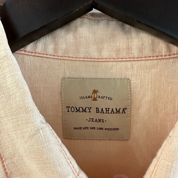 Tommy Bahama Men’s Casual Button Up Short Sleeve Linen Shirt - Picture 4 of 7